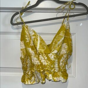 Yellow Floral Women's Top